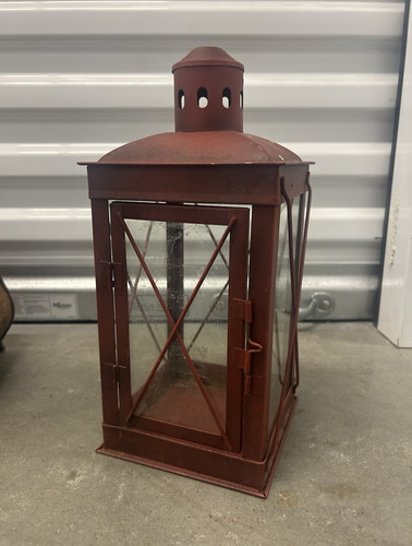 Rustic red metal - red, &