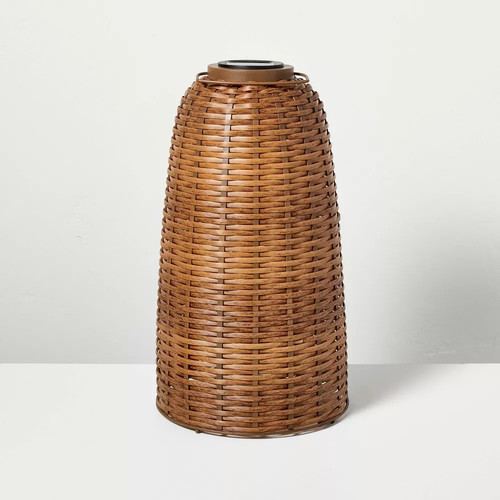 Woven solar lantern - tall,