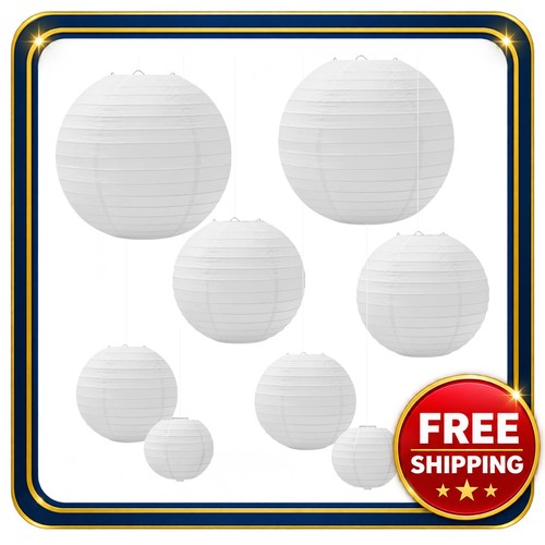 Paper lanterns pcs - lanterns, white