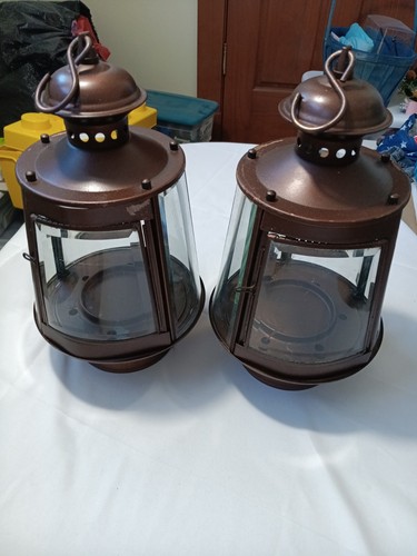 Vintage bronze candle lantern - vintage,