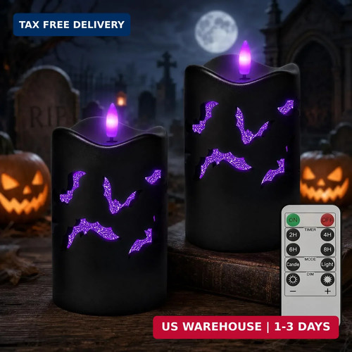 Halloween flameless pillar - flameless,